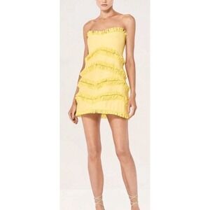 Alexis Strapless Yellow Dress